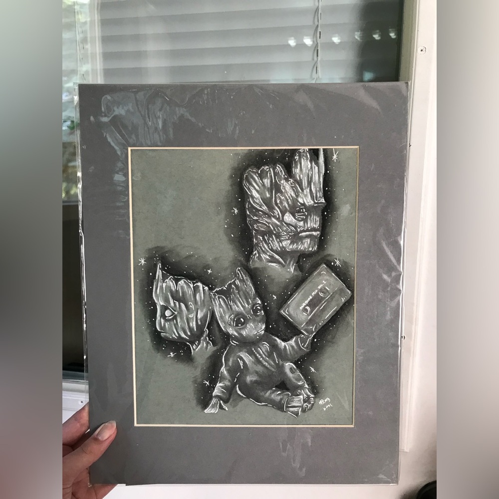 Matted artwork